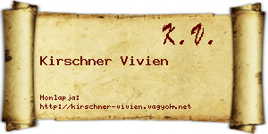 Kirschner Vivien névjegykártya